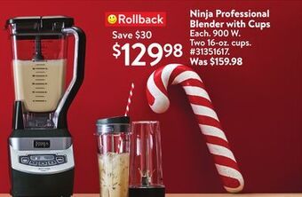 Walmart Ninja professional blender with cups offer