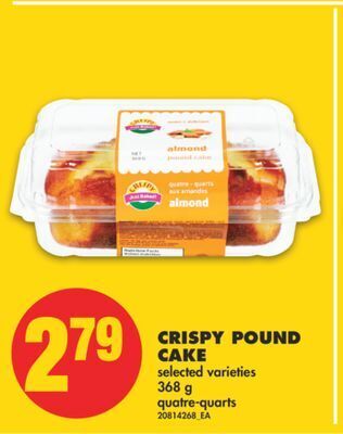 No Frills Crispy pound cake, 368 g offer
