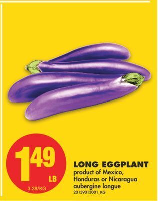 No Frills Long eggplant offer