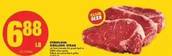 No Frills Striploin grilling steak offer