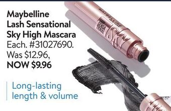 Walmart Maybelline lash sensational sky high mascara offer