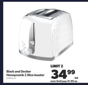Real Canadian Superstore Black and decker honeycomb 2 slice toaster offer