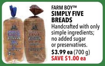 Farm Boy Farm boy™ simply five breads offer