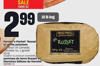 Valu-mart Pommes de terre russet ou blanches délices du marché, 10 lb offer