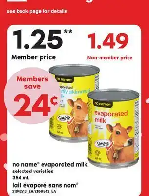 Valu-mart Lait évaporé sans nom, 354 ml offer