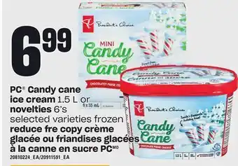 Valu-mart Reduce fre copy crème glacée 1.5 l ou friandises glacées à la canne en sucre 6's pc offer