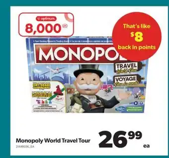 Real Canadian Superstore Monopoly world travel tour offer
