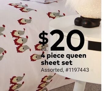 Giant Tiger 4 piece queen sheet set offer