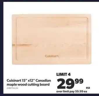 Real Canadian Superstore Cuisinart 15" x12" canadian maple wood cutting board offer