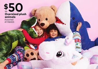 Giant Tiger Oversized plush animals offer