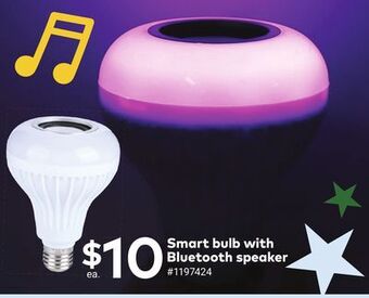 Giant Tiger Smart bulb with bluetooth speaker offer