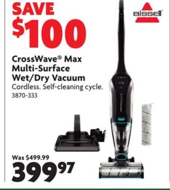 Home Hardware Crosswave® max multi-surface wet/dry vacuum offer
