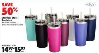 Home Hardware Stainless steel tumblers offer