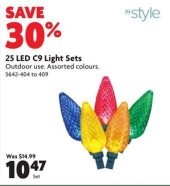 Home Hardware 25 led c9 light sets offer