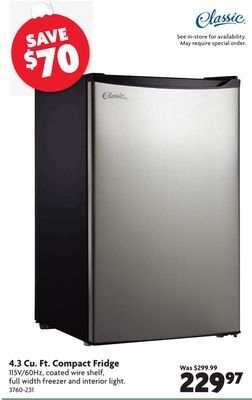 Home Hardware 4.3 cu. ft. compact fridge offer