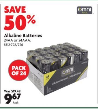 Home Hardware Alkaline batteries offer