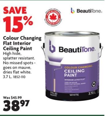 Home Hardware Colour changing flat interior ceiling paint offer