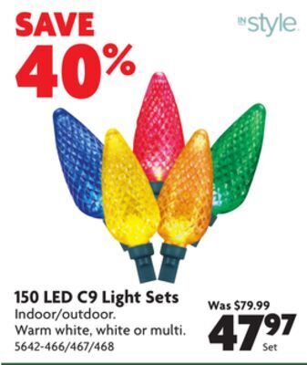 Home Hardware 150 led c9 light sets offer