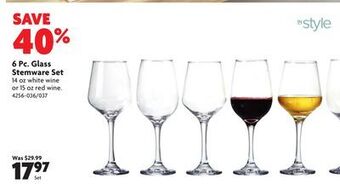 Home Hardware 6 pc. glass stemware set offer