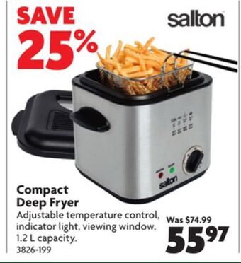 Home Hardware Compact deep fryer offer