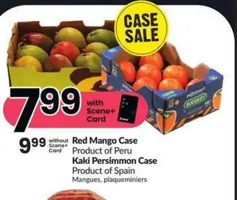 FreshCo Red mango case product of peru kaki persimmon case product of spain offer