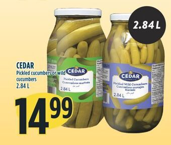 Marché Adonis Cedar pickled cucumbers or wild cucumbers offer