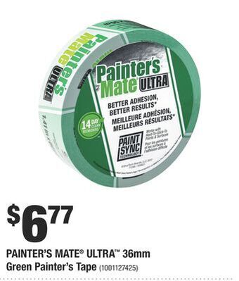 Home Depot Painter's mate® ultra™ 36mm green painter's tape offer