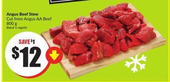 FreshCo Angus beef stew cut from angus aa beef 800 g offer