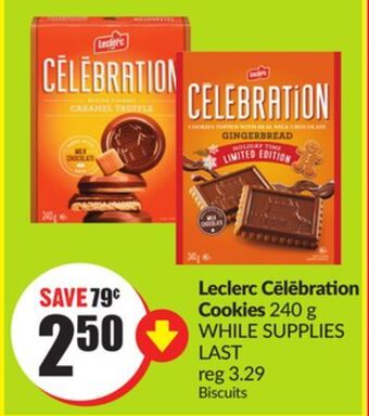 FreshCo Leclerc cēlēbration cookies 240 g offer