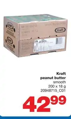 Wholesale Club Kraft peanut butter, 200 x 18 g offer