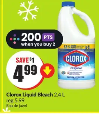 FreshCo Clorox liquid bleach 2.4 l offer