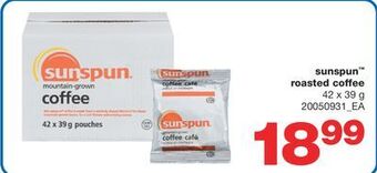 Wholesale Club Sunspun™ roasted coffee, 42 x 39 g offer