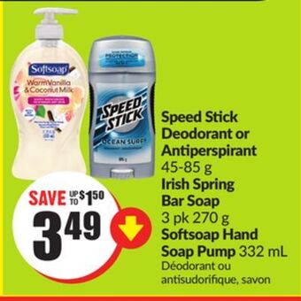 FreshCo Speed stick deodorant or antiperspirant 45-85 g offer