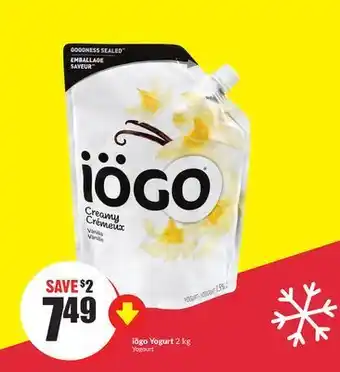 FreshCo Iögo yogurt 2 kg offer