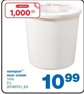 Wholesale Club Sunspun™ sour cream, 2 l offer