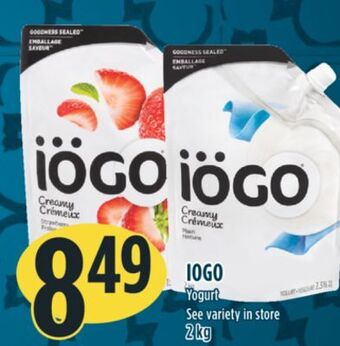Marché Adonis Iogo yogurt offer