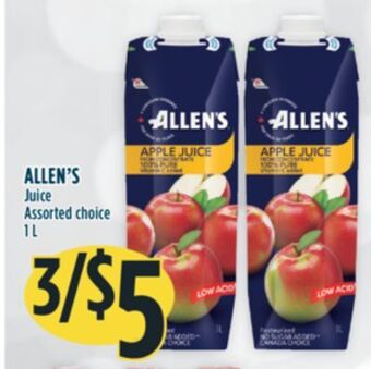 Marché Adonis Allen's juice offer
