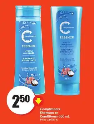 FreshCo Compliments shampoo or conditioner 300 ml offer