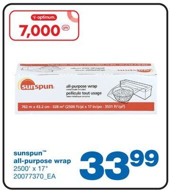 Wholesale Club Sunspun™ all-purpose wrap, 2500' x 17" offer