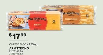 Wholesale Club Armstrong cheese block, 1.35kg offer