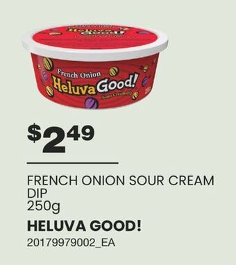 Wholesale Club Heluva good! french onion sour cream dip, 250g offer