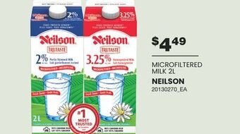 Wholesale Club Neilson microfiltered milk, 2l offer