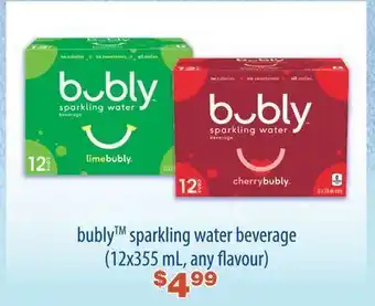 Wholesale Club Bubly sparkling water beverage, 12x355 ml offer