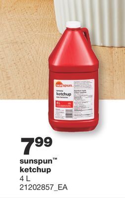 Wholesale Club Sunspun™ ketchup, 4 l offer