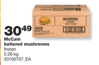 Wholesale Club Mccain battered mushrooms, 2.26 kg offer