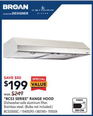 RONA Broan "bcs3 series" range hood offer
