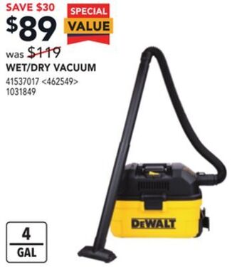 RONA Dewalt wet/dry vacuum offer
