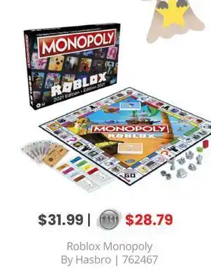 GameStop Monopoly: roblox 2022 edition game by hasbro toys-collectibles offer