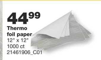 Wholesale Club Thermo foil paper 12" x 12" 1000 ct offer