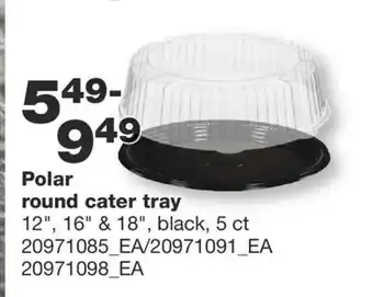 Wholesale Club Polar round cater tray 12", 16" & 18", black, 5 ct offer